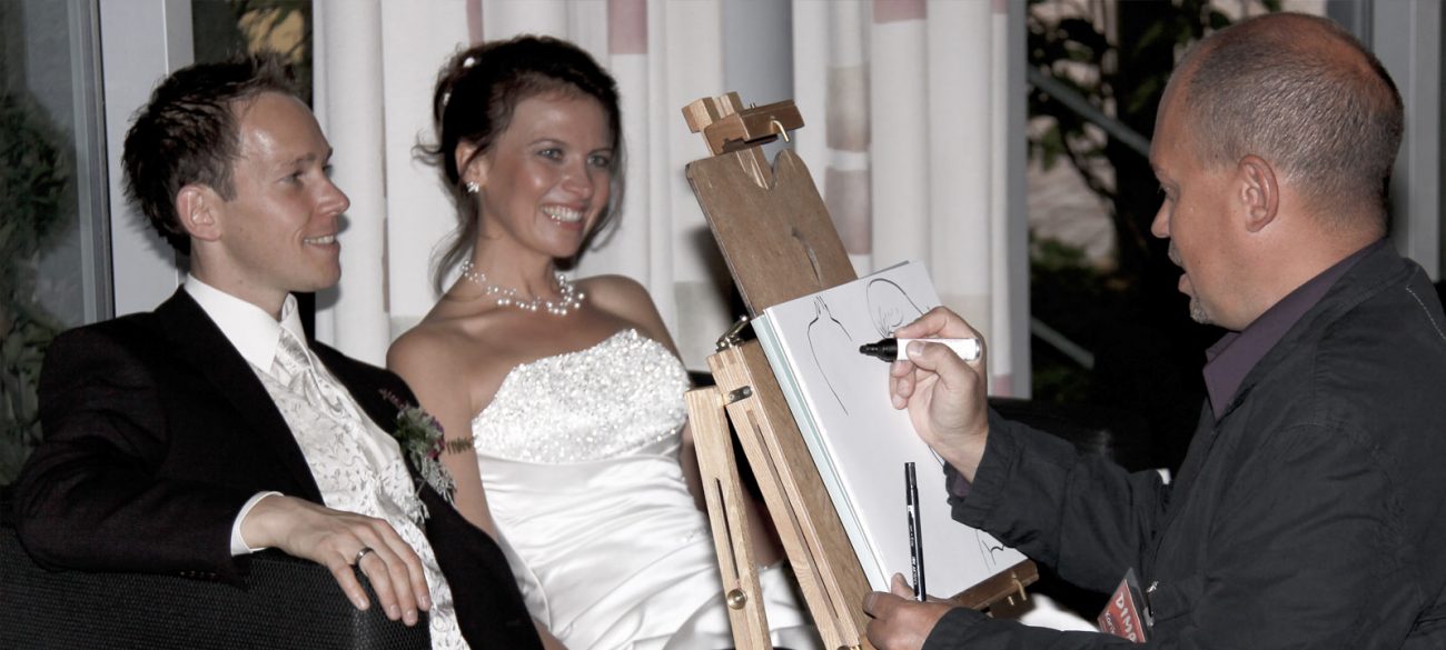 Karikaturen auf Hochzeiten